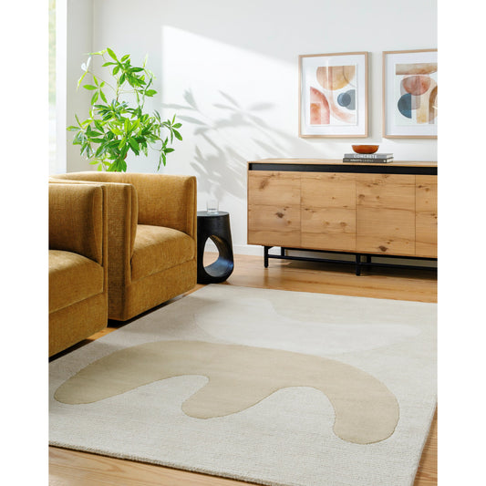 Jason Wu Rug - 34045 by Surya in pearl, khaki, ash. Made from wool in a unique style.