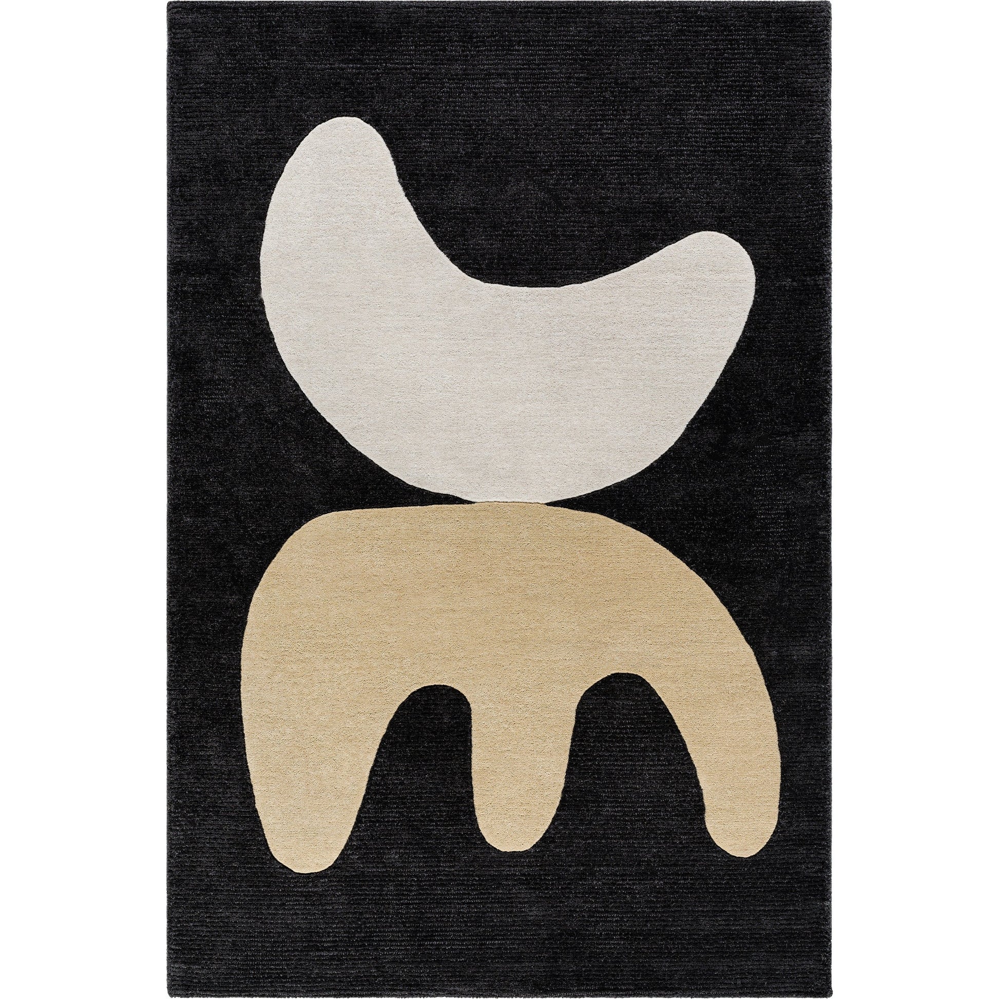 Jason Wu Rug - 36255 by Surya in black, natural, camel. Made from wool in a unique style.
