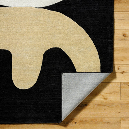 Jason Wu Rug - 36255 by Surya in black, natural, camel. Made from wool in a unique style.