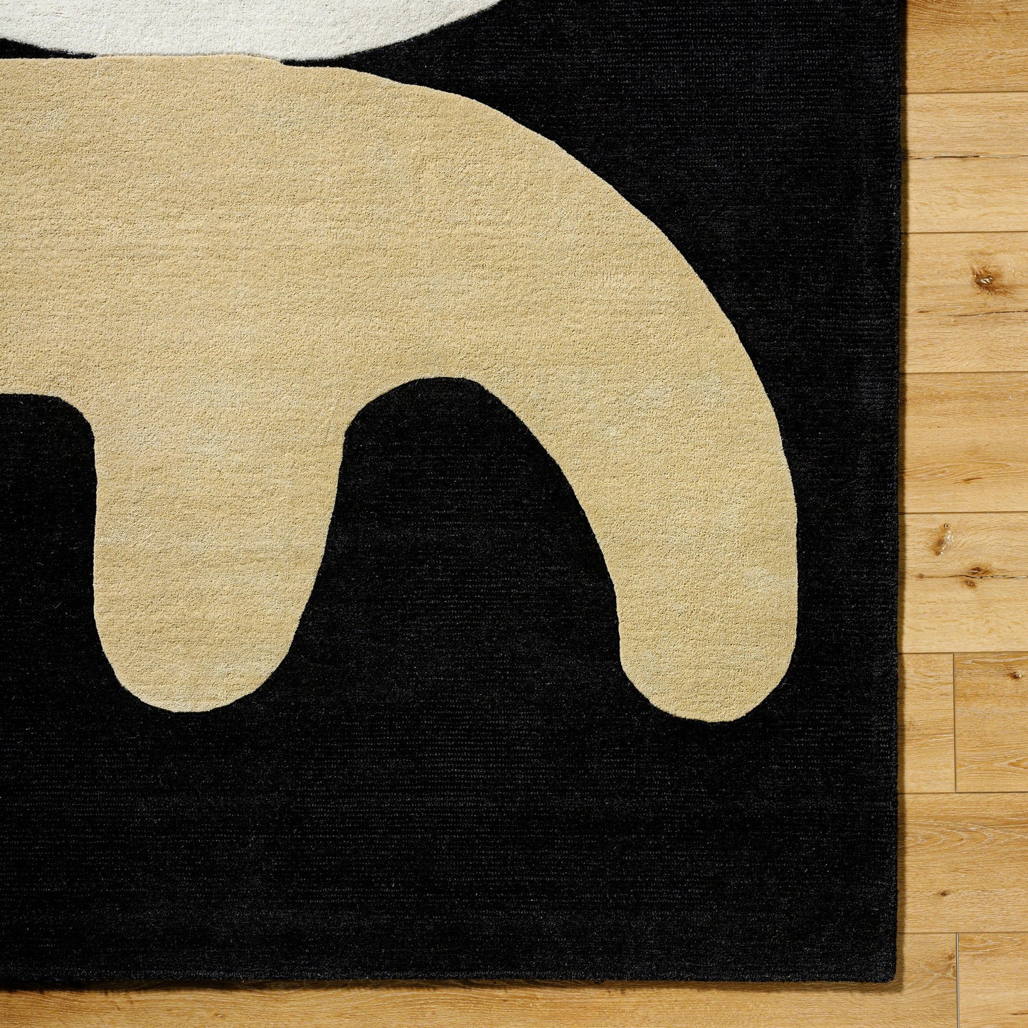 006 SI-2163181,SI-2163182,SI-2163183,SI-2163184 | Closeup | Jason Wu Rug - 36255 by Surya in black, natural, camel. Made from wool in a unique style.