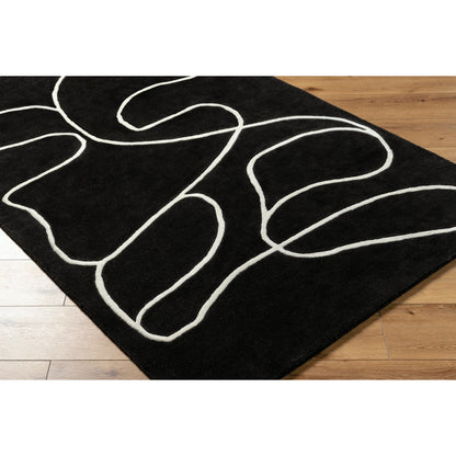 Jason Wu Rug - 17844 by Surya in charcoal, ivory. Made from wool in a unique style.