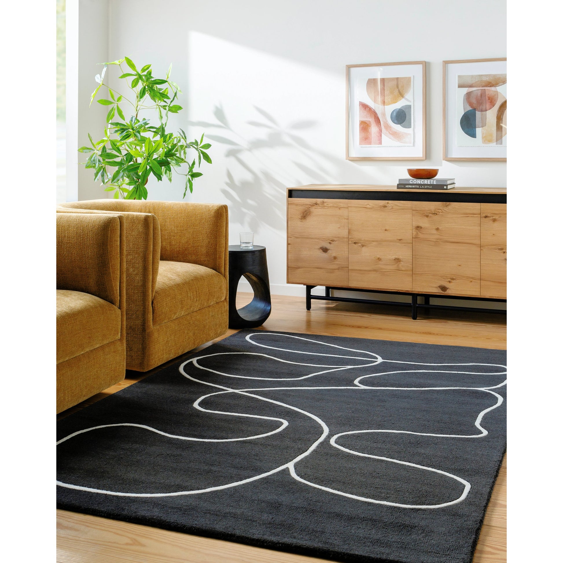 Jason Wu Rug - 17844 by Surya in charcoal, ivory. Made from wool in a unique style.