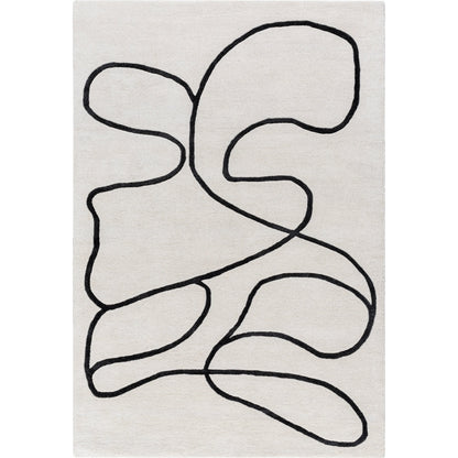 Jason Wu Rug - 17844 by Surya in charcoal, ivory. Made from wool in a unique style.