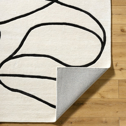 Jason Wu Rug - 17844 by Surya in charcoal, ivory. Made from wool in a unique style.