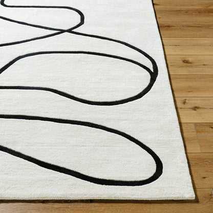 Jason Wu Rug - 17844 by Surya in charcoal, ivory. Made from wool in a unique style.