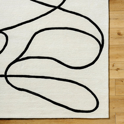 Jason Wu Rug - 17844 by Surya in charcoal, ivory. Made from wool in a unique style.
