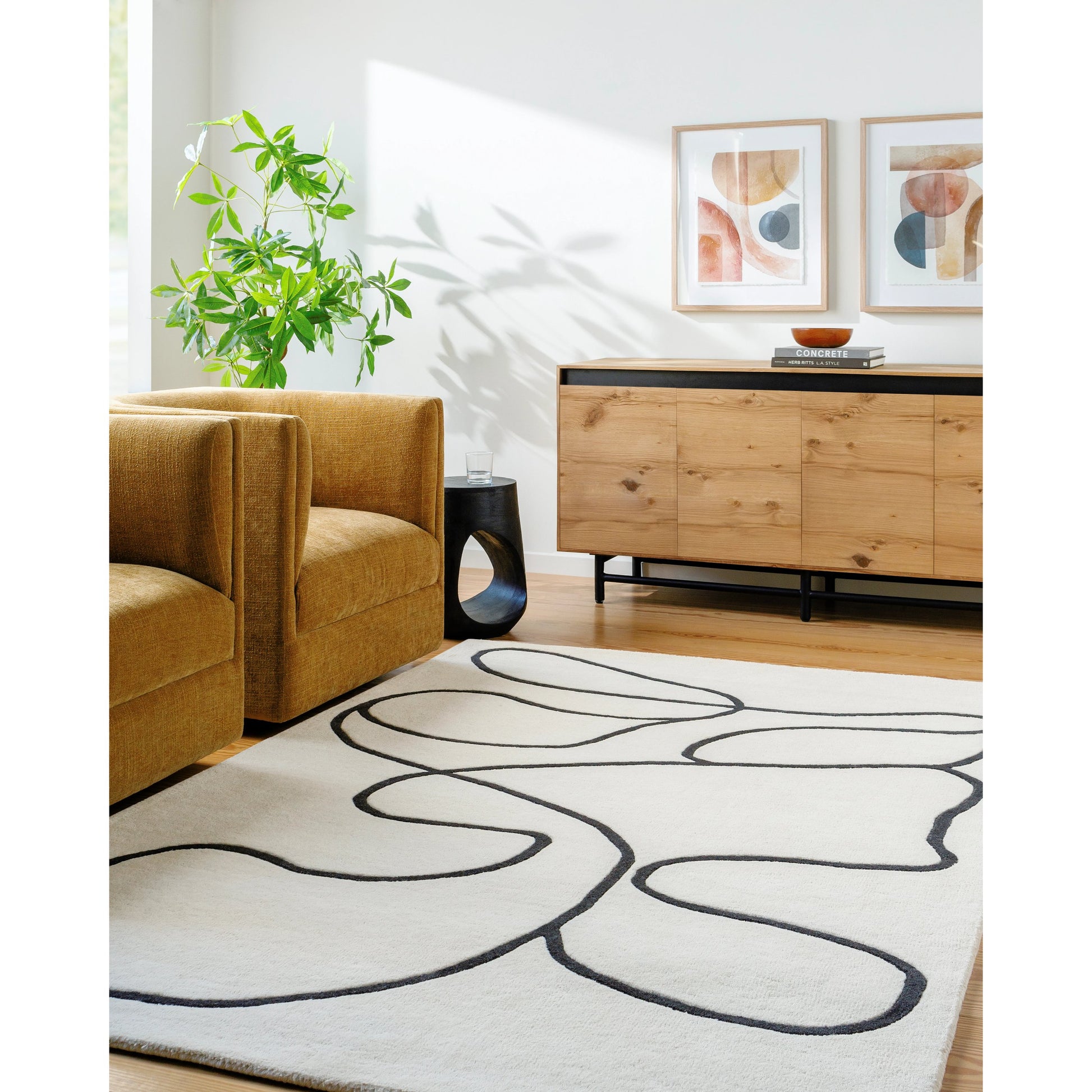 Jason Wu Rug - 17844 by Surya in charcoal, ivory. Made from wool in a unique style.