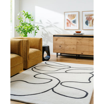 Jason Wu Rug - 17844 by Surya in charcoal, ivory. Made from wool in a unique style.