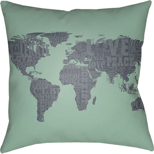 Jetset Pillow - 9275 by Surya. Made from front: 100% polyester, back: 100% polyester in a modern style.
