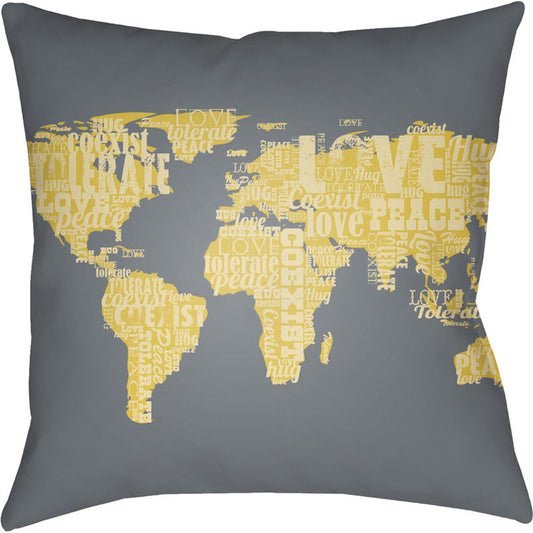Jetset Pillow - 9275 by Surya. Made from front: 100% polyester, back: 100% polyester in a modern style.