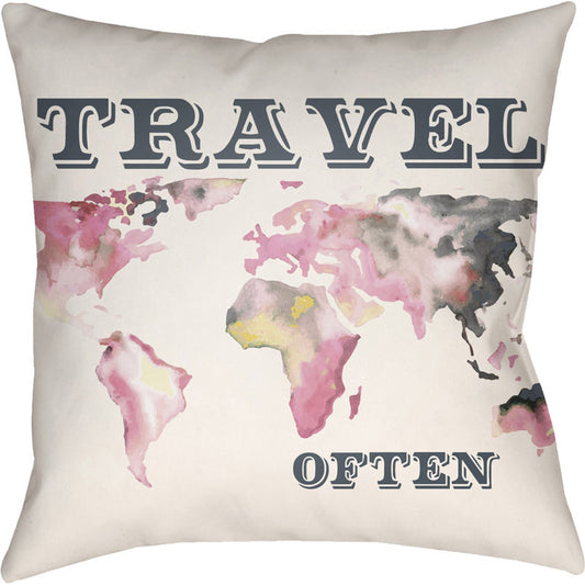 Jetset Pillow - 9275 by Surya. Made from front: 100% polyester, back: 100% polyester in a modern style.