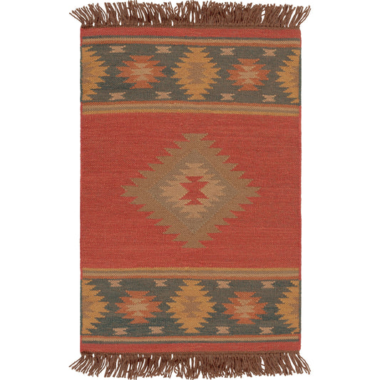 Jewel Tone Rug - 86 by Livabliss in red clay multi. Made from 100% wool in a unique style.