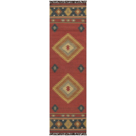 Jewel Tone Rug - 86 by Livabliss in red clay multi. Made from 100% wool in a unique style.