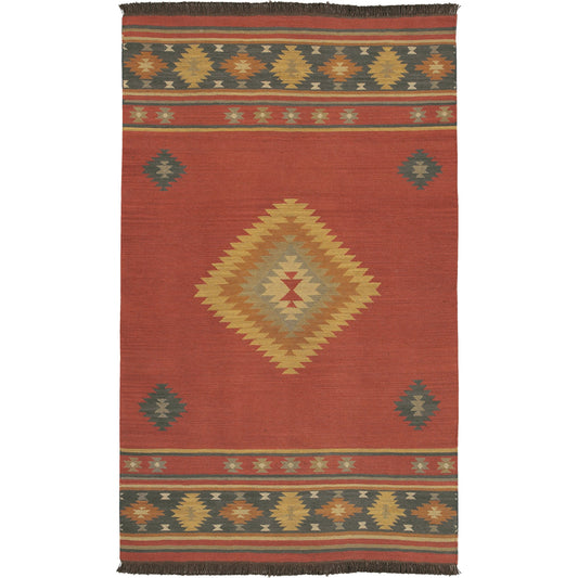 Jewel Tone Rug - 86 by Livabliss in red clay multi. Made from 100% wool in a unique style.