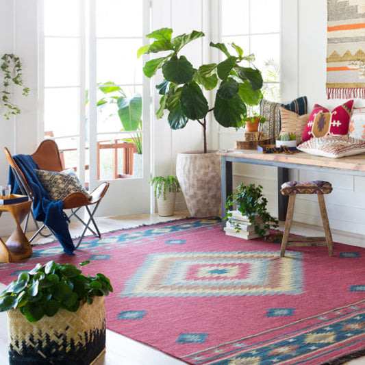 Jewel Tone Rug - 86 by Livabliss in red clay multi. Made from 100% wool in a unique style.