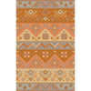 Orange, Burnt Orange, Bright Yellow, Brown, Beige / 2' x 3'