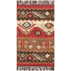Light Beige, Burgandy, Plum, Dark Brown, Dusty Sage / 2' x 3'