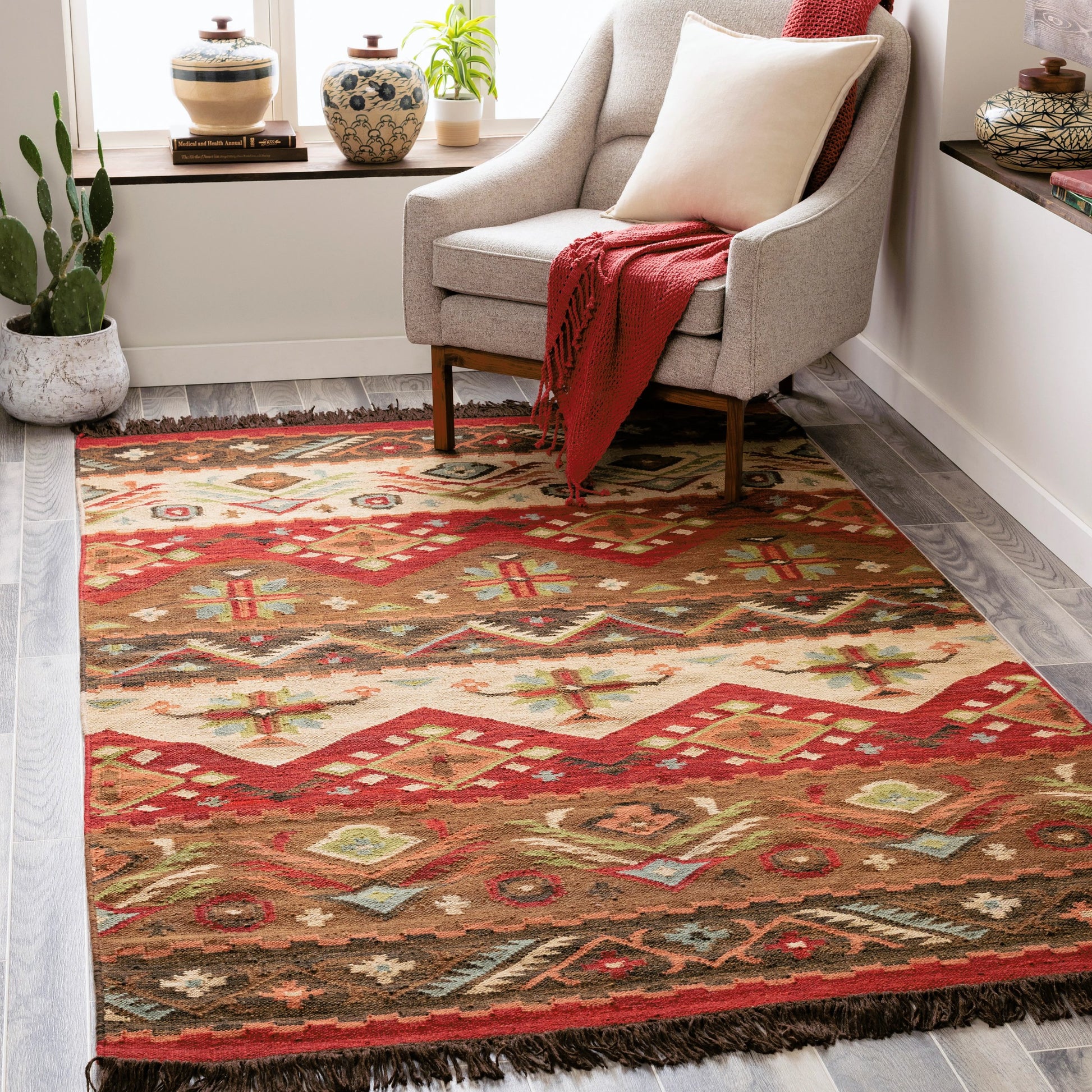 Jewel Tone Rug - 800 by Livabliss. Made from 100% wool in a unique style.