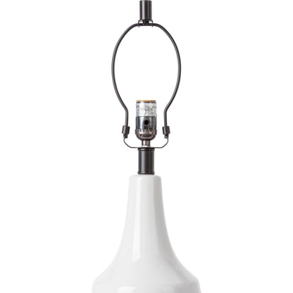 Jeita - 32538 by Surya in body: white, base: black, shade (outside): ivory, shade (inside): white, finial: black, harp: metallic - brass, cord: translucent and paintedglazedpainted. Made from shade (outside): linen, shade (inside): pol
