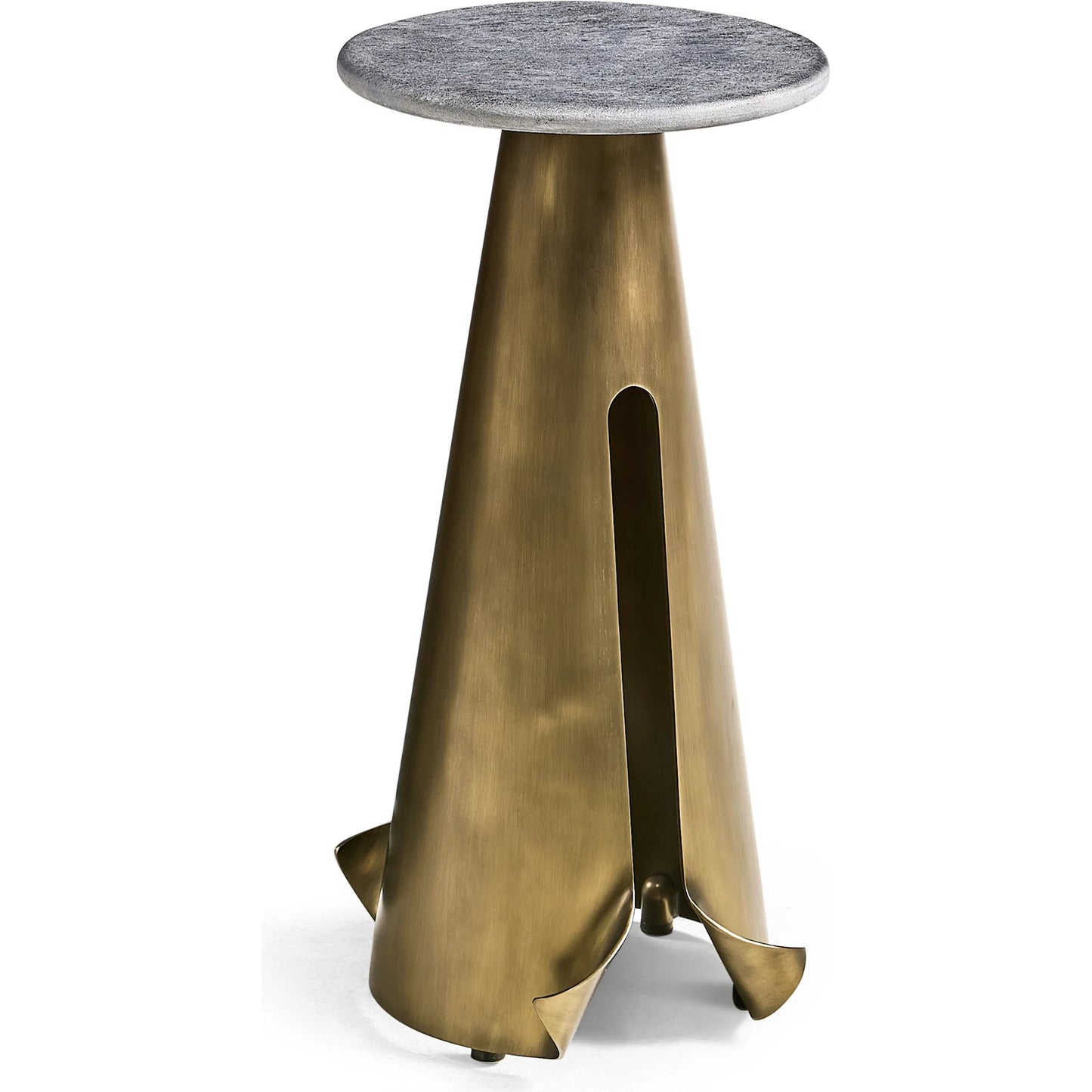 001 SI-2252687 | Primary Silo | Hammersmith Drink Table by Jonathan Charles in gold and satin brass. Made from brass in a unique style.