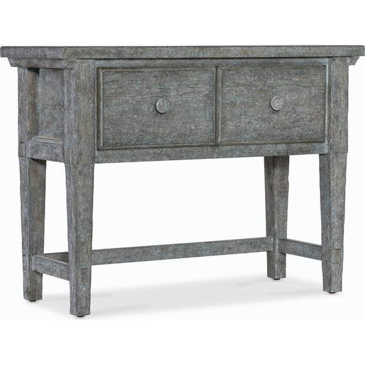 Commerce & Market Stonewashed Console by Hooker Furniture in blue and blue wood finish. Made from pine veneers in a modern style.