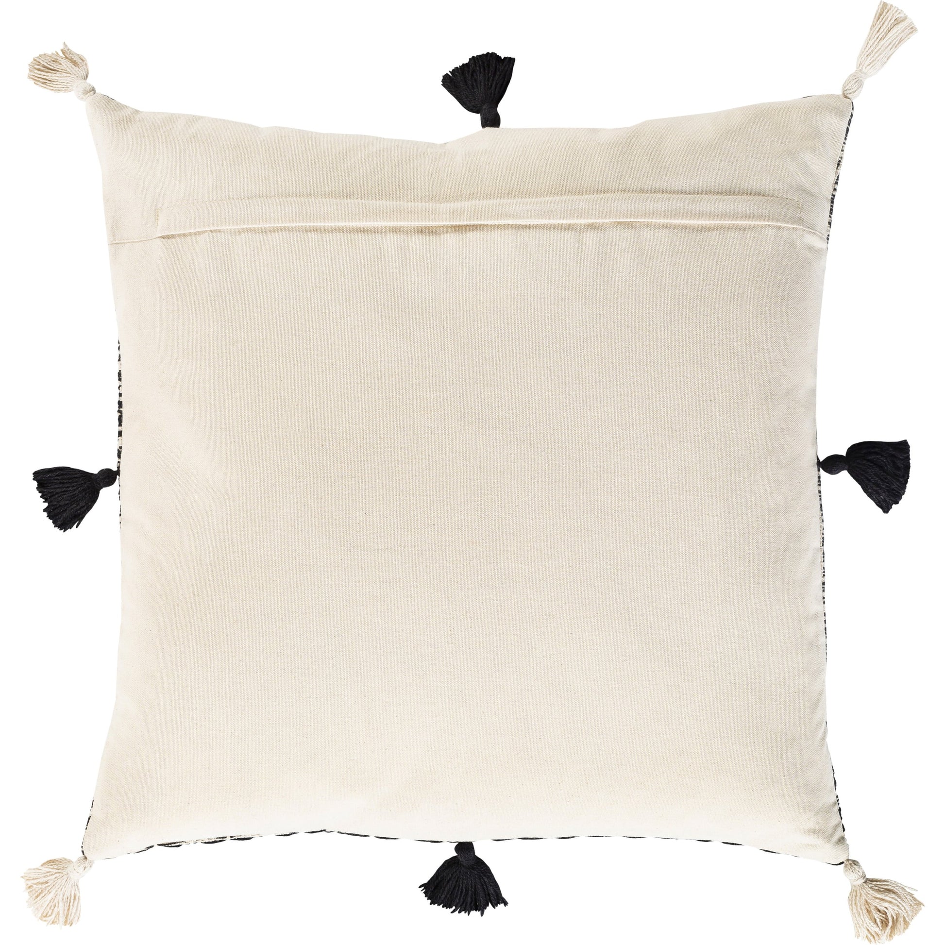 Justine Pillow - 33734 by Surya in beige, black. Made from 100% cotton in a rustic style.