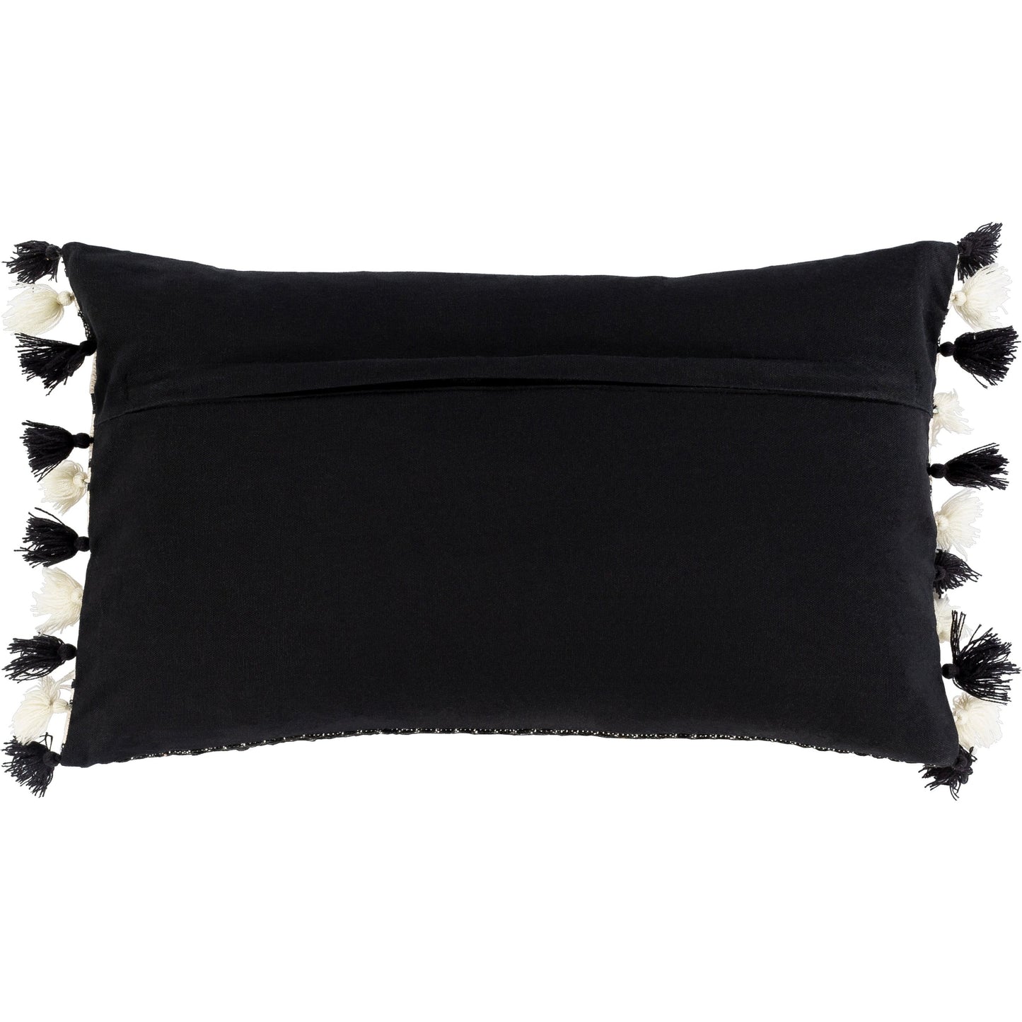 001 SR-880440,SR-880441,SR-880442,SR-880443 | Additional Silo | Justine Pillow - 22004 by Surya in beige, black. Made from 100% cotton in a rustic style.