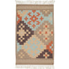 Beige, Brown, Dark Brown, Tan, Burnt Orange, Dusty Sage / 2' x 3'