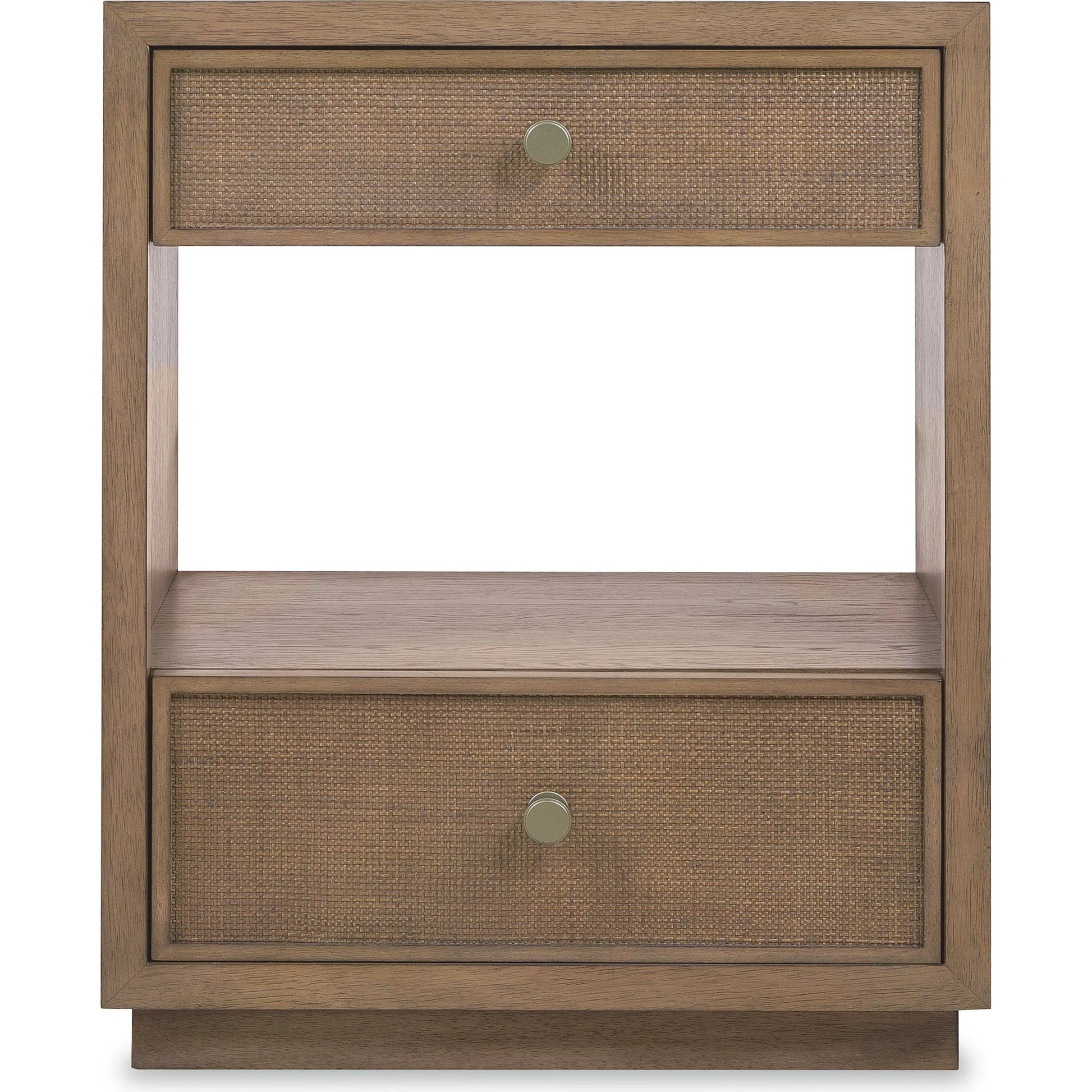 Sonnet Two-Drawer Nightstand by Hooker Furniture in medium wood and wren. Made from unique in a transitional style.