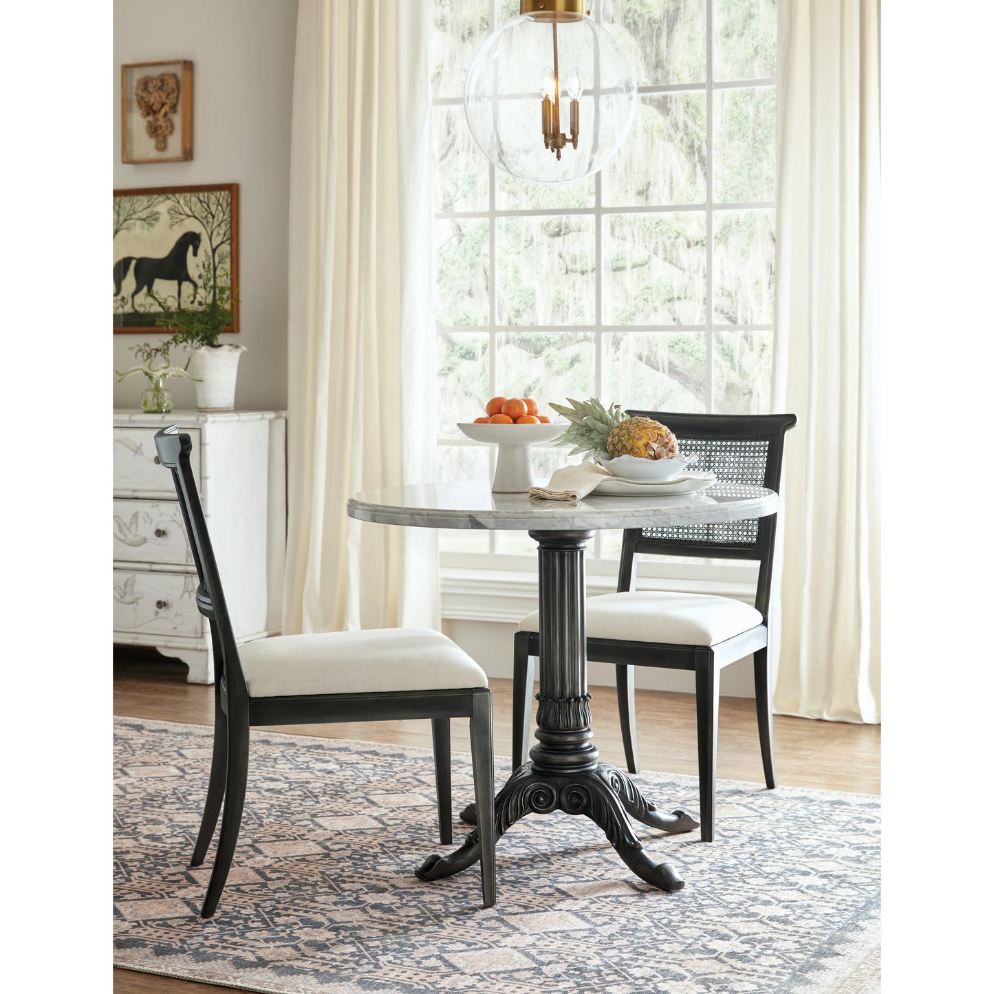 016 SI-2028988 | Lifestyle | Charleston Upholstered Seat Side Chair (Set of 2) by Hooker Furniture in oyster. Made from fabric in a cottage & farmhouse style.