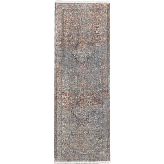 Marquette Transitional Rug - 39GVF by Feizy in blue, red, gray. Made from unique in a unique style.