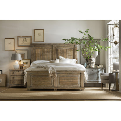 Laurier Headboard by Hooker Furniture in soft brown. Made from white oak veneers in a cottage & farmhouse style.