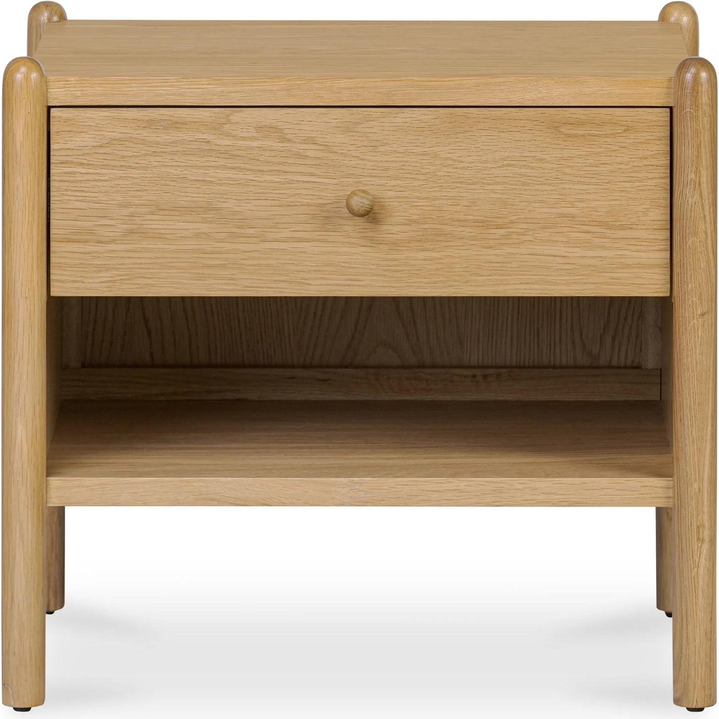 000 SI-2367906 | Additional Silo | Billy Nightstand by Moe's Home Collection in natural oak. Made from oak veneer over mdf frame, solid oak leg, handle, plywood drawer in a transitional style.