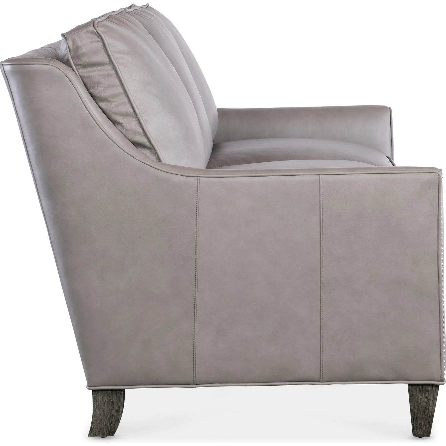 005 SI-2379443 | Additional Silo | Christopher Sofa by Bradington-Young by Hooker Furniture in stone. Made from leather in a unique style.