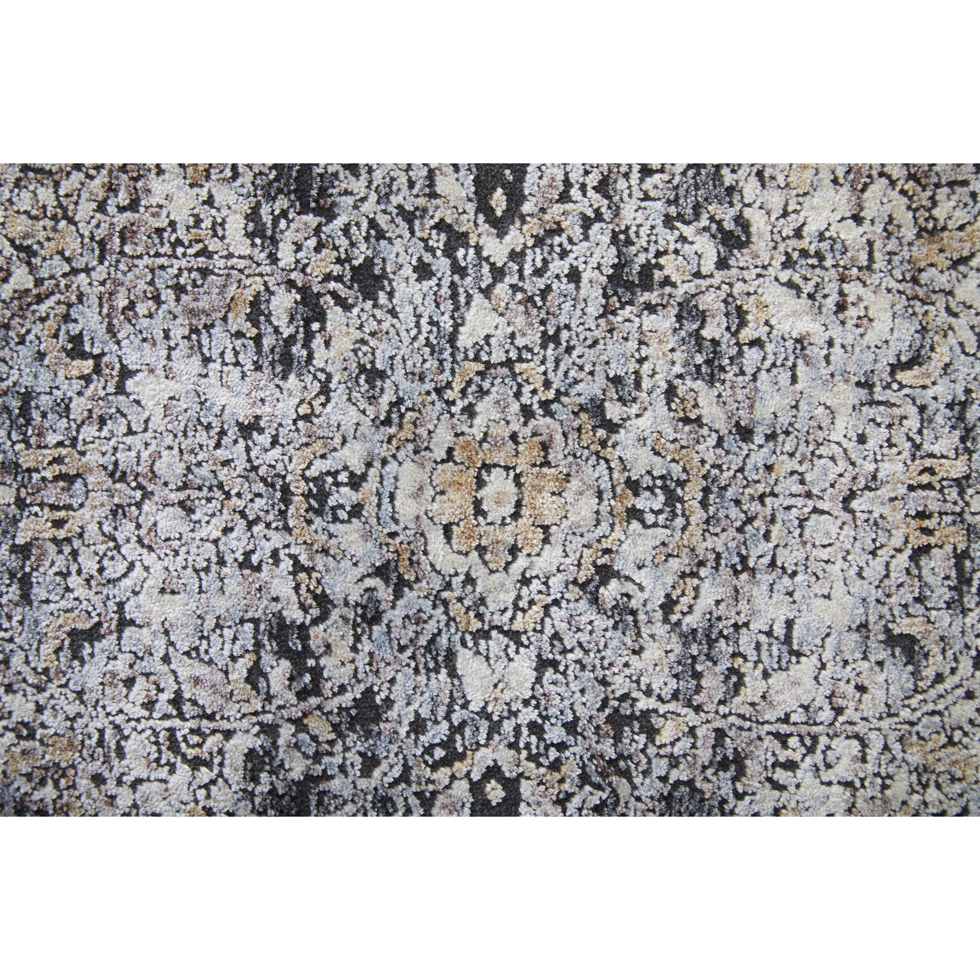 Sarrant Transitional Rug - 3963F by Feizy in gray, silver, ivory. Made from viscose, polyester in a unique style.