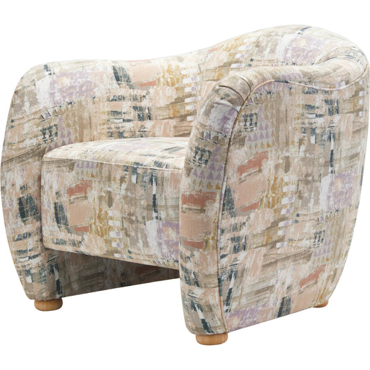 Julian Accent Chair 539499 by Surya in base: brown and natural. Made from polyester, rubber wood, polyurethane foam, dacron in a unique style.