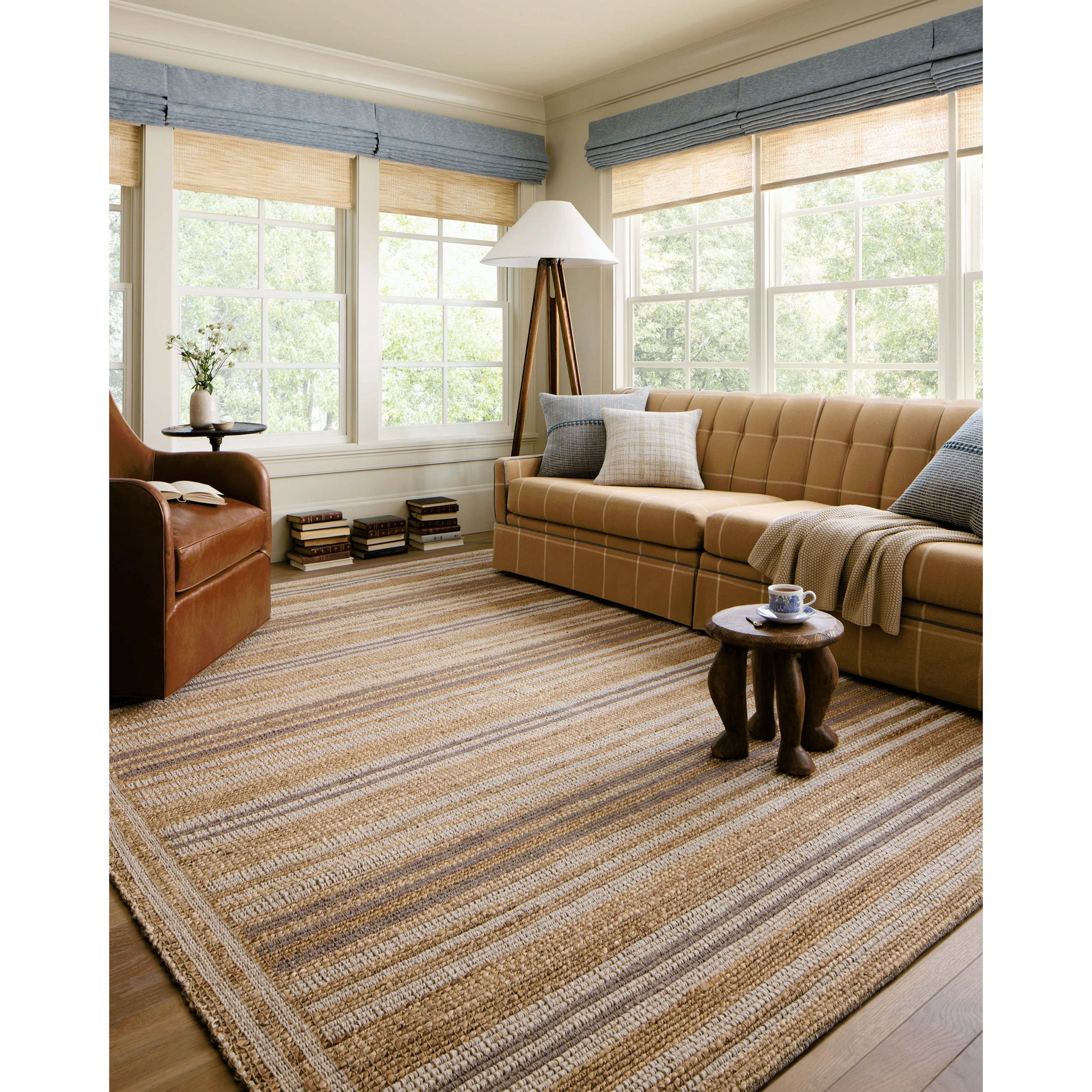 Judy JUD-03 Rug by Chris Loves Julia x Loloi in natural, dove. Made from 76% jute l 24% cotton in a unique style.