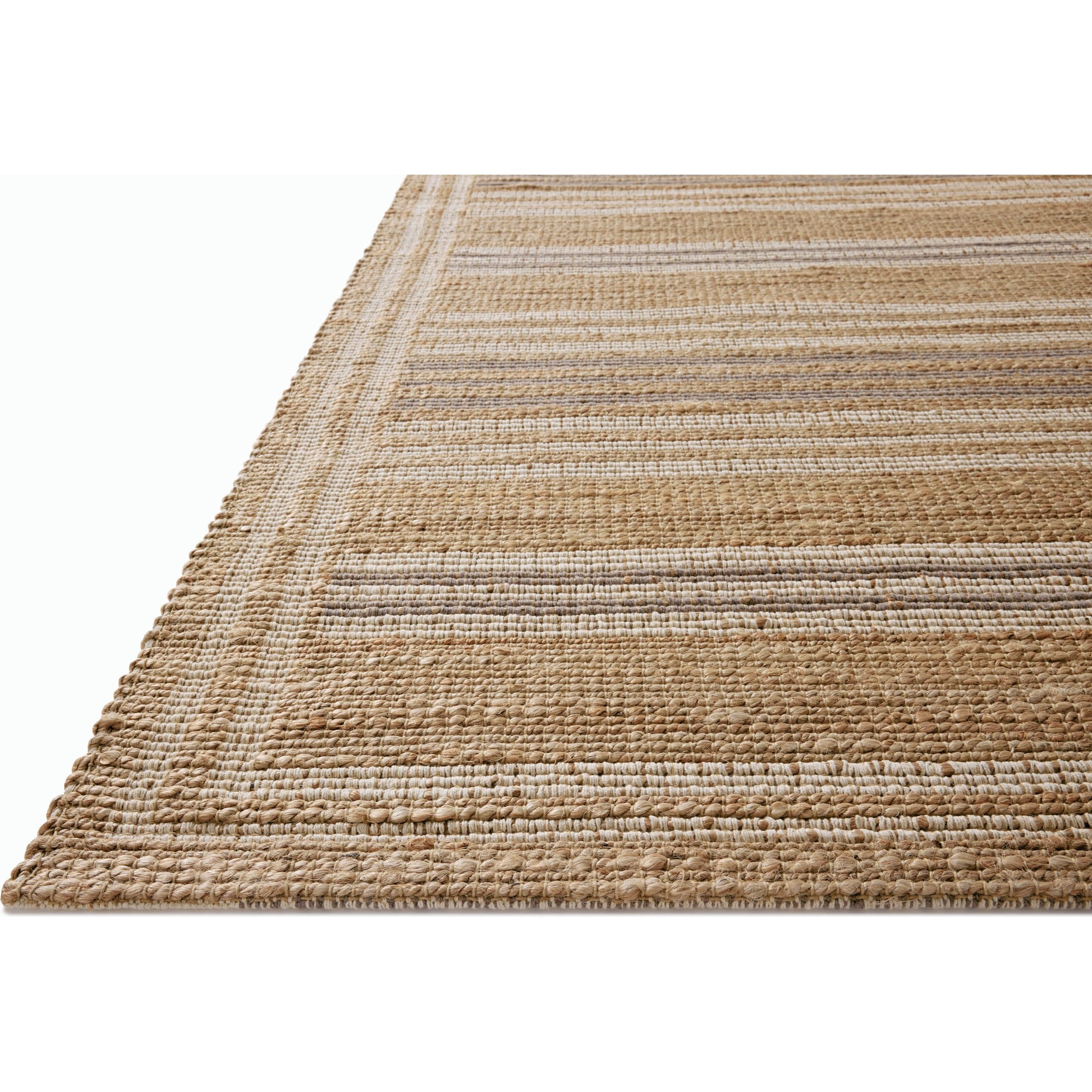 Judy JUD-03 Rug by Chris Loves Julia x Loloi in natural, dove. Made from 76% jute l 24% cotton in a unique style.