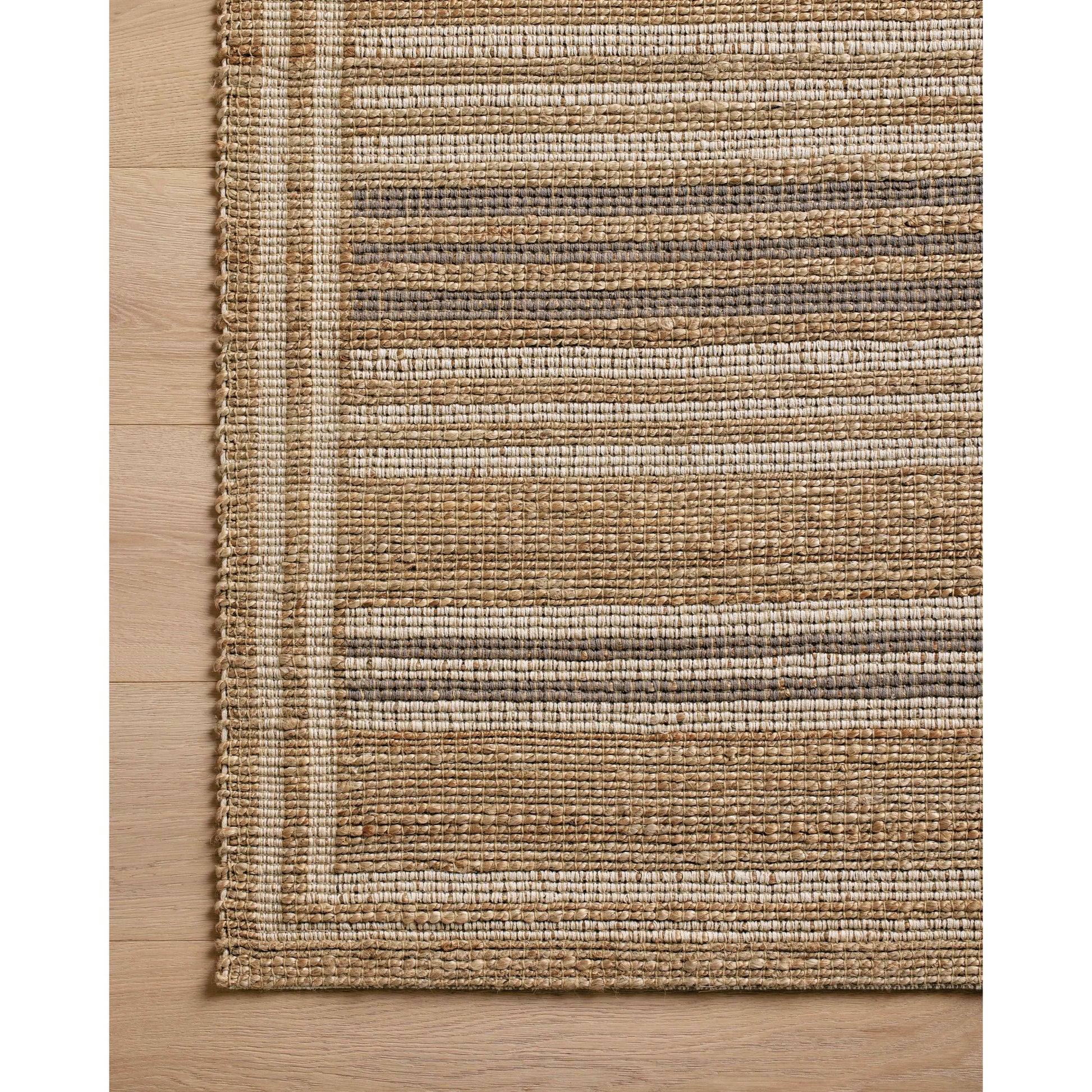 Judy JUD-03 Rug by Chris Loves Julia x Loloi in natural, dove. Made from 76% jute l 24% cotton in a unique style.