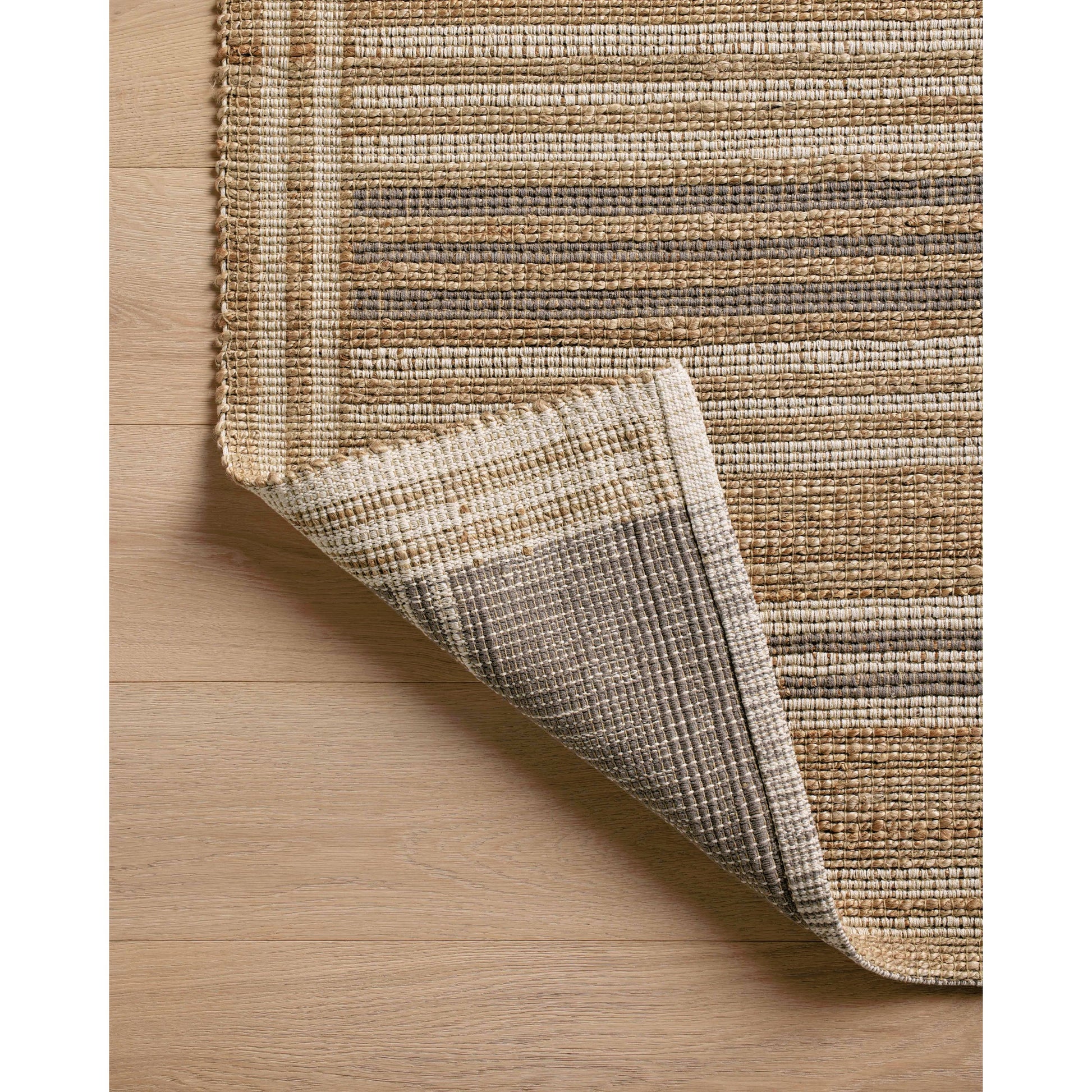Judy JUD-03 Rug by Chris Loves Julia x Loloi in natural, dove. Made from 76% jute l 24% cotton in a unique style.