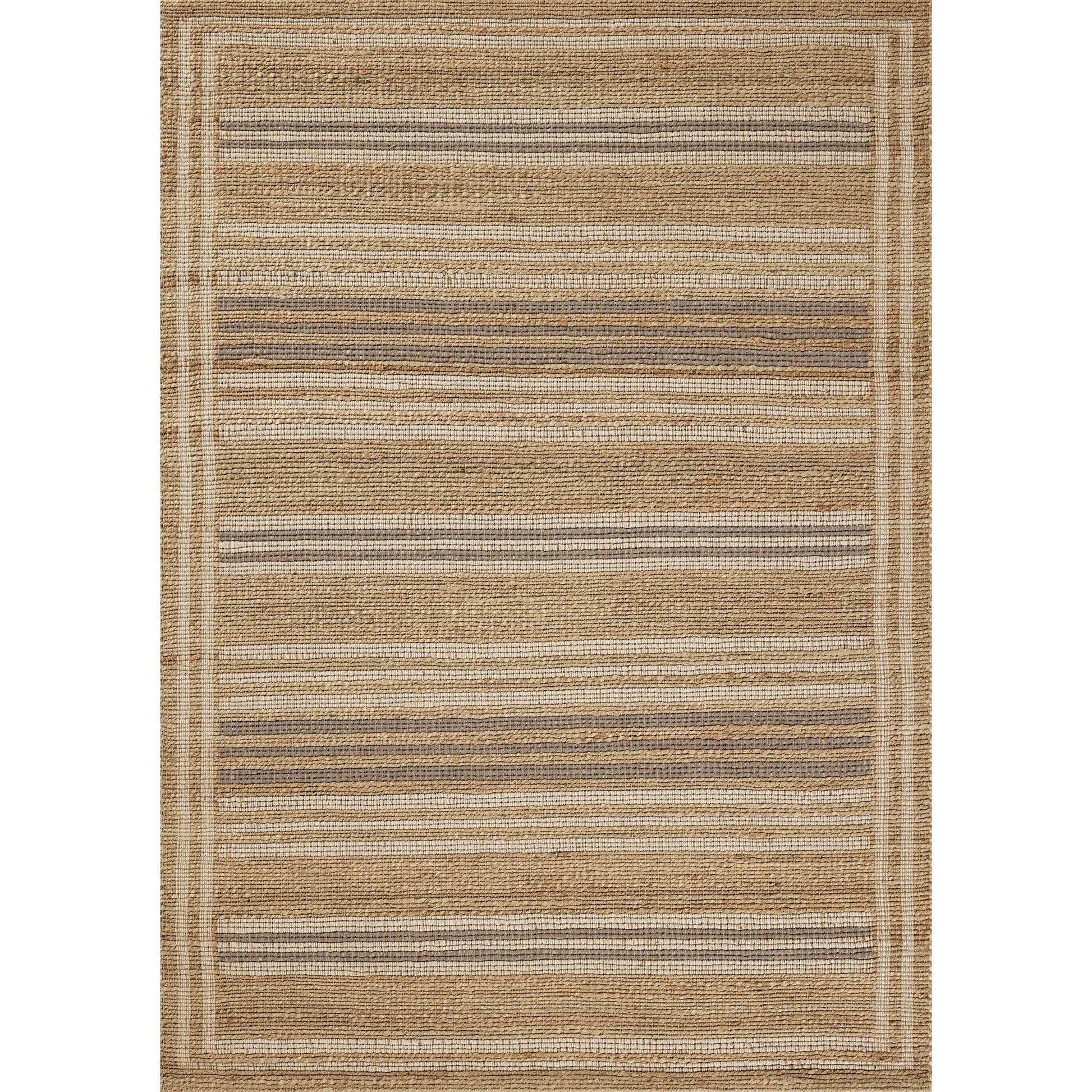 Judy JUD-03 Rug by Chris Loves Julia x Loloi in natural, dove. Made from 76% jute l 24% cotton in a unique style.