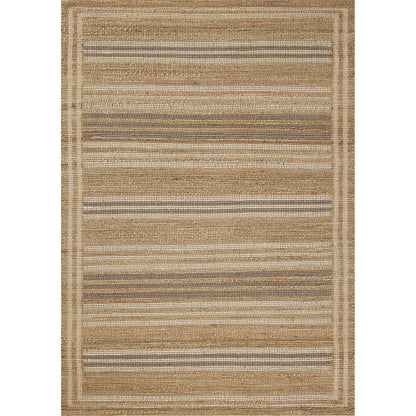Judy JUD-03 Rug by Chris Loves Julia x Loloi in natural, dove. Made from 76% jute l 24% cotton in a unique style.