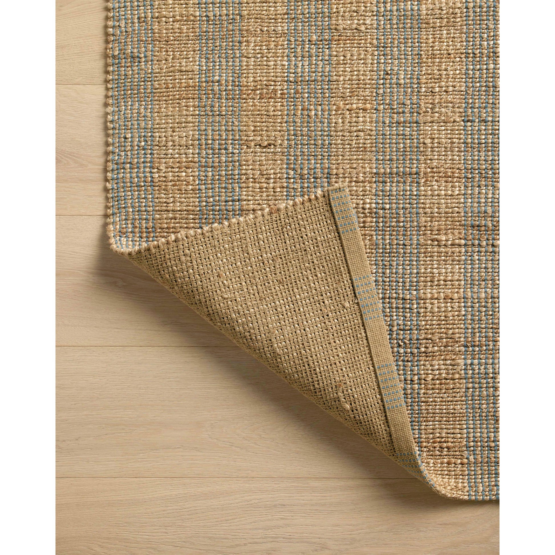 Judy JUD-04 Rug by Chris Loves Julia x Loloi in natural, sky. Made from 76% jute l 24% cotton in a unique style.
