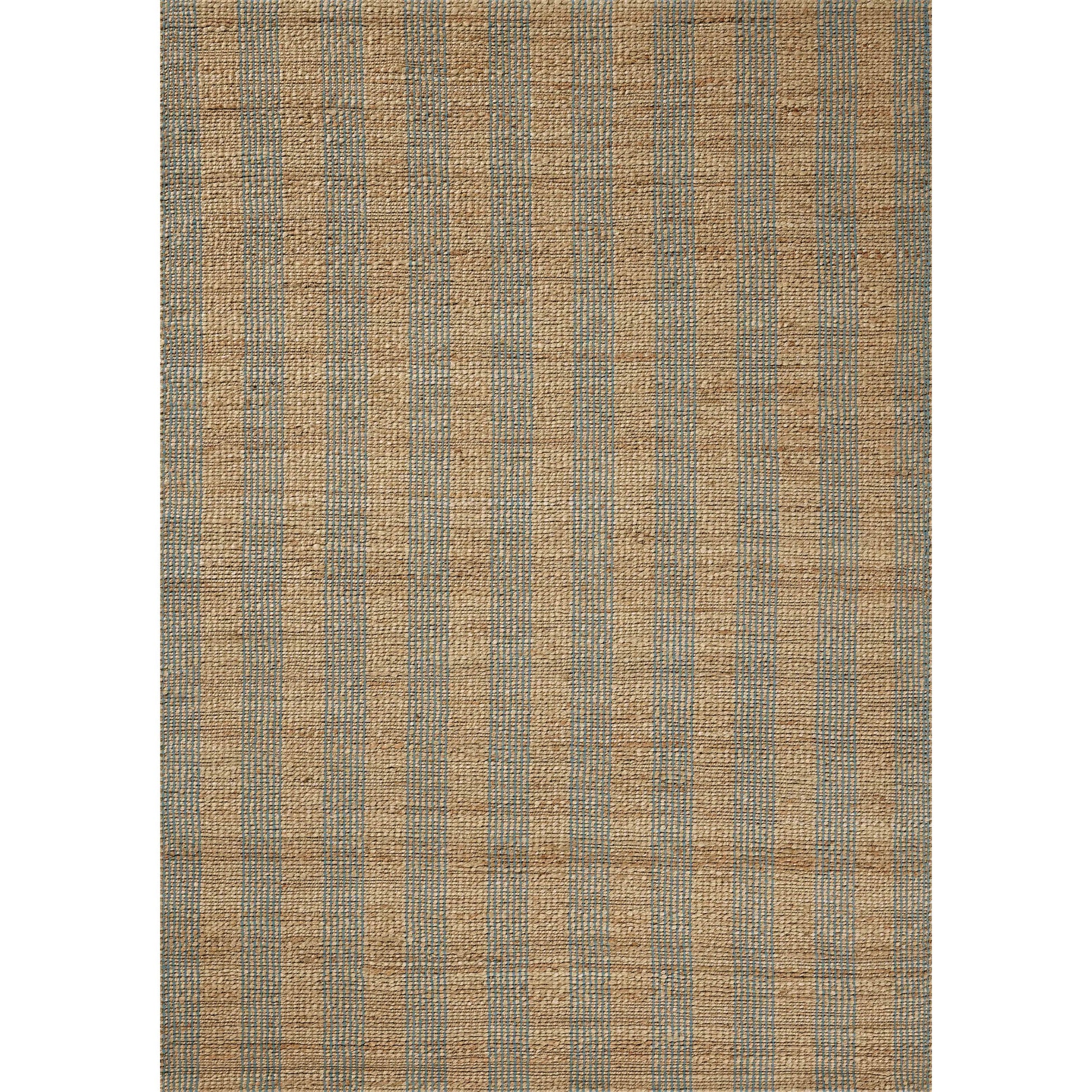 Judy JUD-04 Rug by Chris Loves Julia x Loloi in natural, sky. Made from 76% jute l 24% cotton in a unique style.