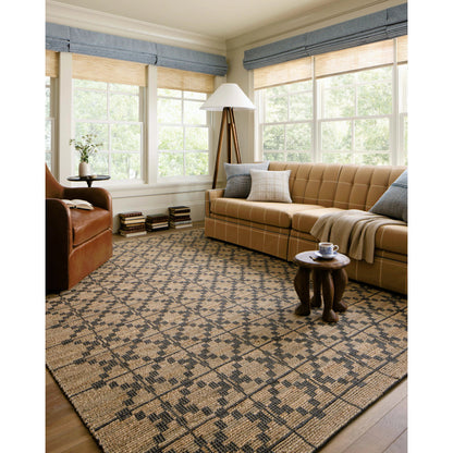 Judy JUD-05 Rug by Chris Loves Julia x Loloi in natural, graphite. Made from 76% jute l 24% cotton in a unique style.
