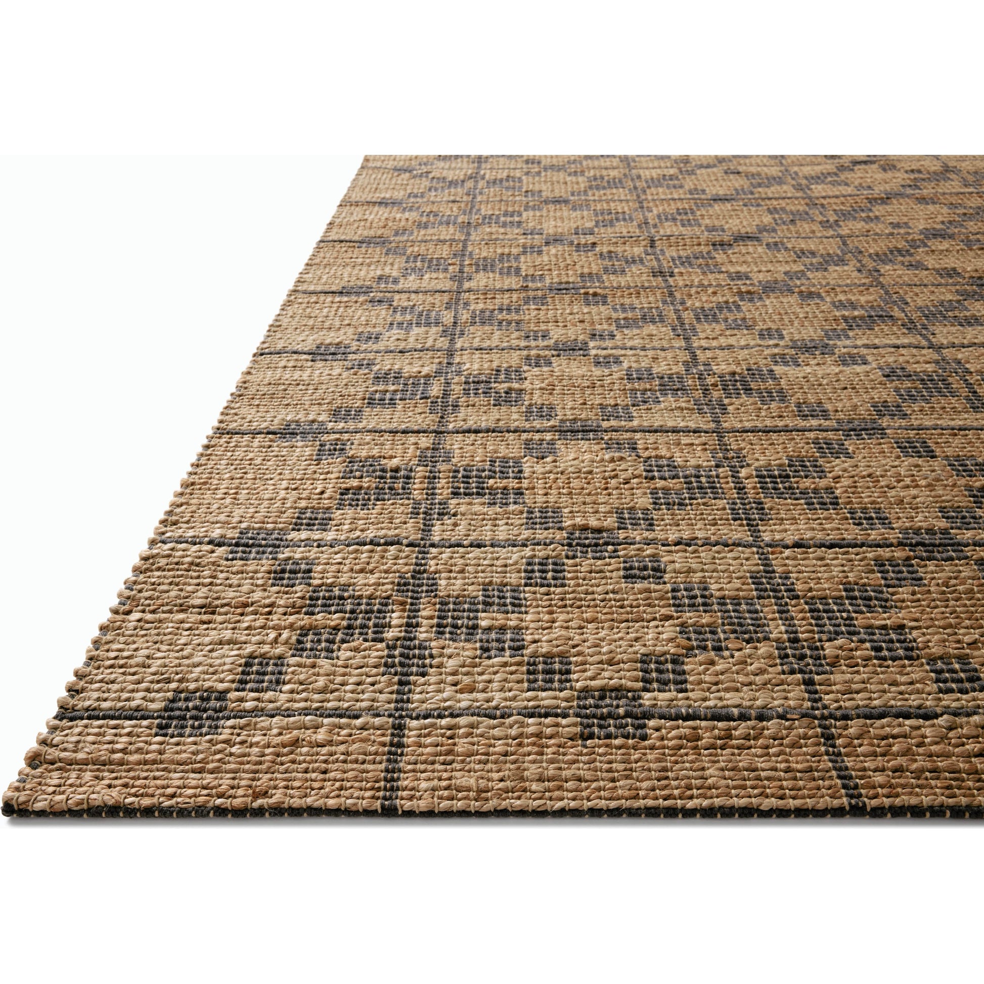 Judy JUD-05 Rug by Chris Loves Julia x Loloi in natural, graphite. Made from 76% jute l 24% cotton in a unique style.