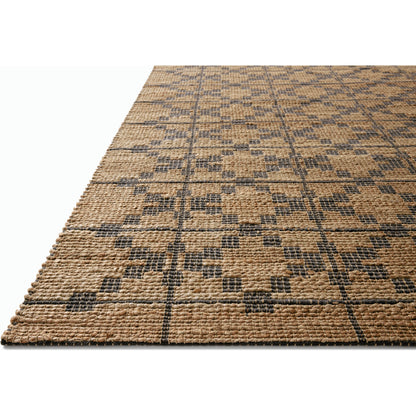 Judy JUD-05 Rug by Chris Loves Julia x Loloi in natural, graphite. Made from 76% jute l 24% cotton in a unique style.