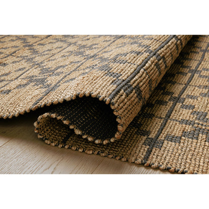 Judy JUD-05 Rug by Chris Loves Julia x Loloi in natural, graphite. Made from 76% jute l 24% cotton in a unique style.