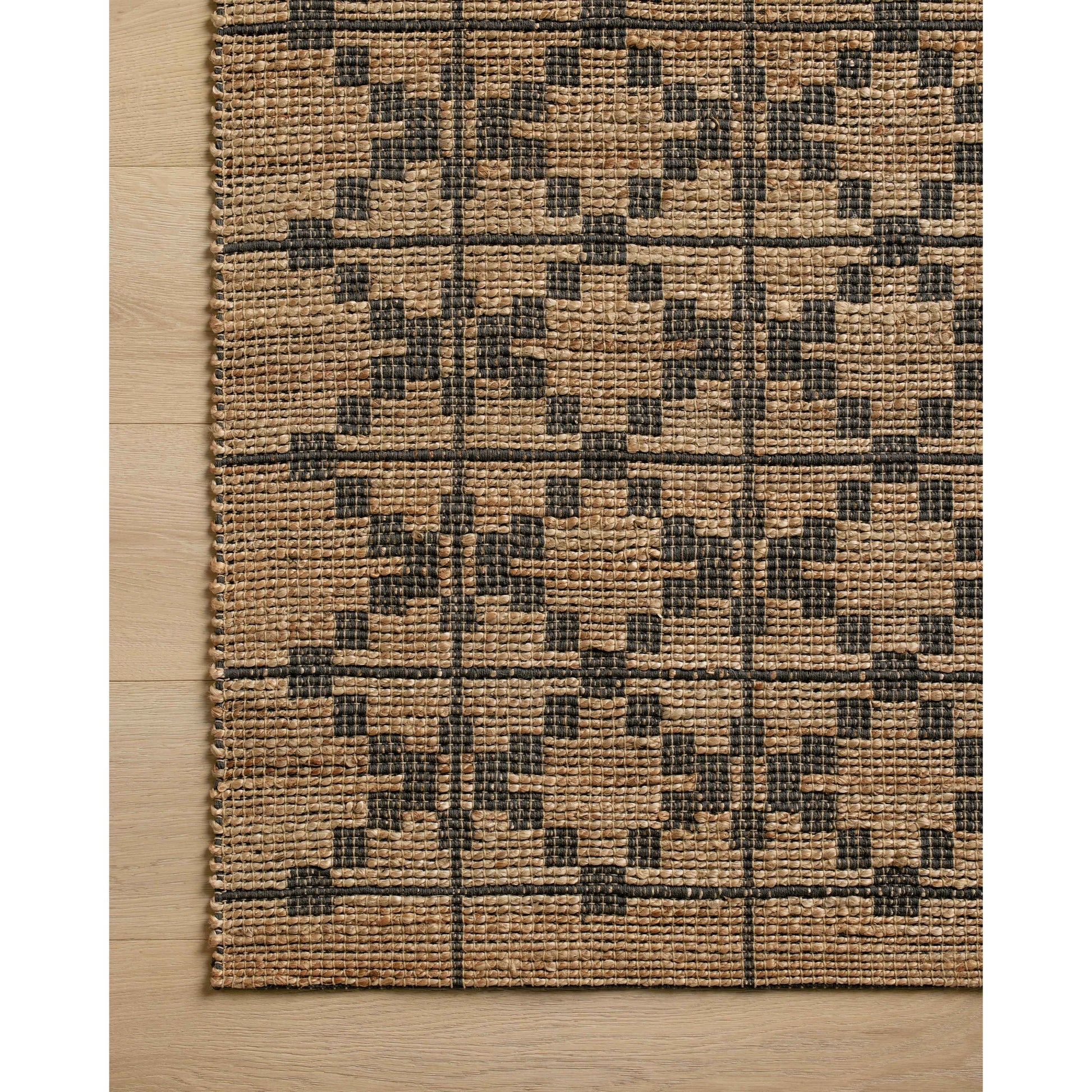Judy JUD-05 Rug by Chris Loves Julia x Loloi in natural, graphite. Made from 76% jute l 24% cotton in a unique style.