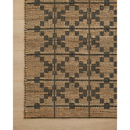 Judy JUD-05 Rug by Chris Loves Julia x Loloi in natural, graphite. Made from 76% jute l 24% cotton in a unique style.
